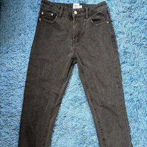 Princess Polly straight leg denim black jeans